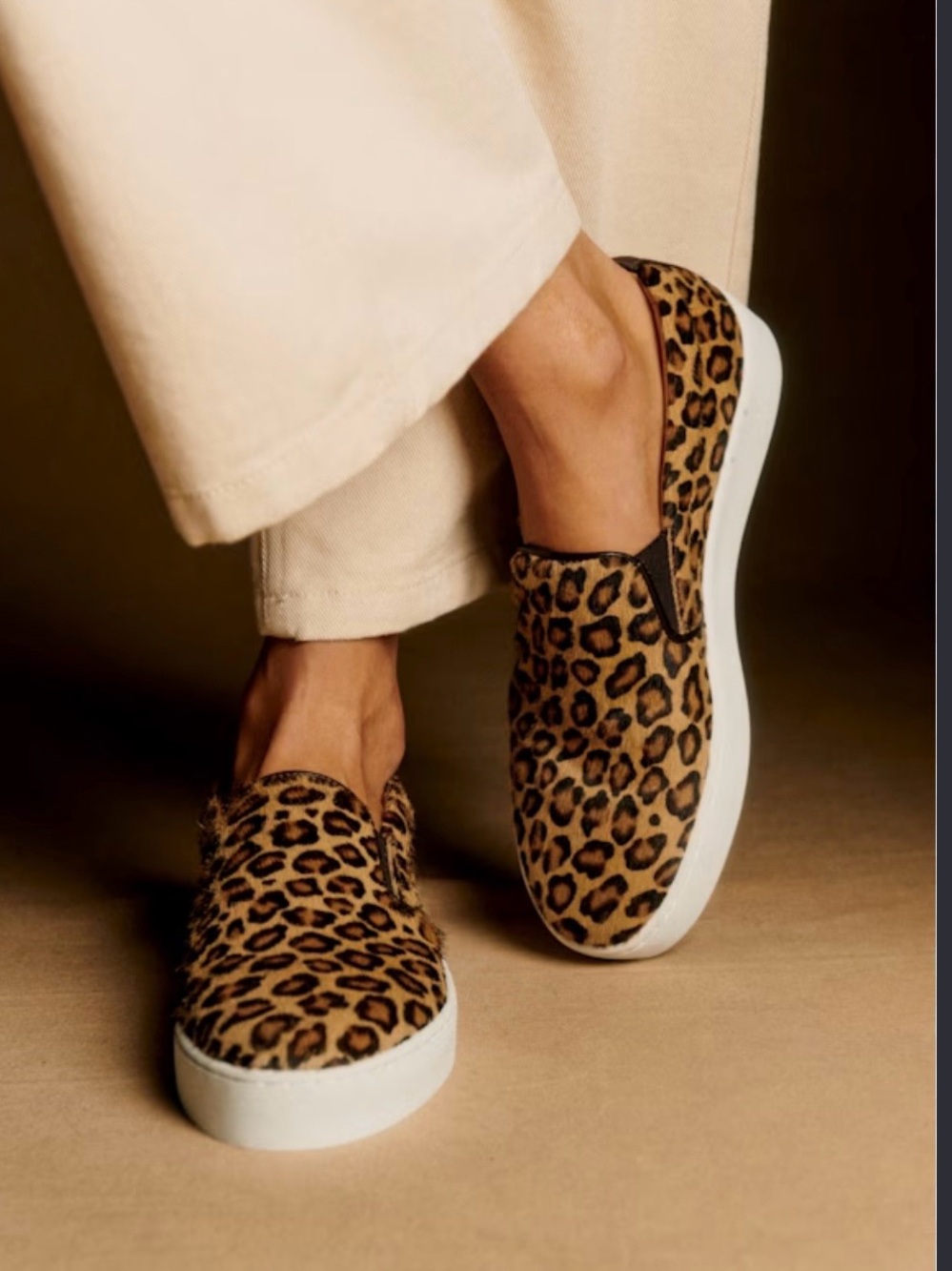 Sezane Leopard Print Slip-On Sneakers - Brown